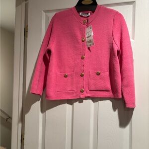 NWT Zara Pink Cardigan with Gold Buttons